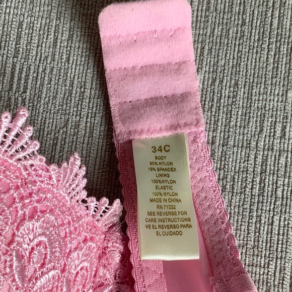 34C Pink Lace Bralette. Can be used as a Summer top as well as a bra. Tags Lost - Picture 2 of 12